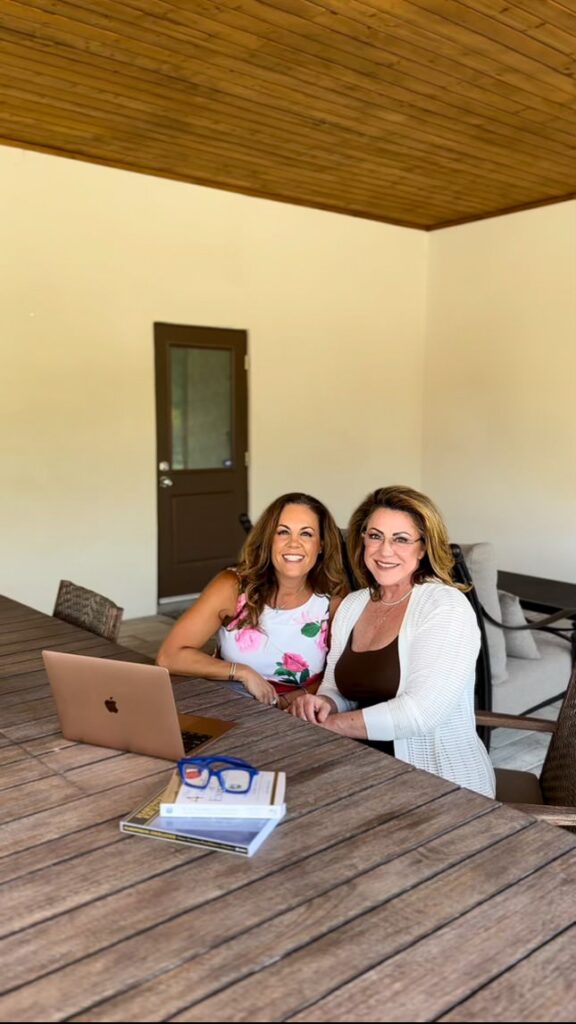 Woman having fun while working