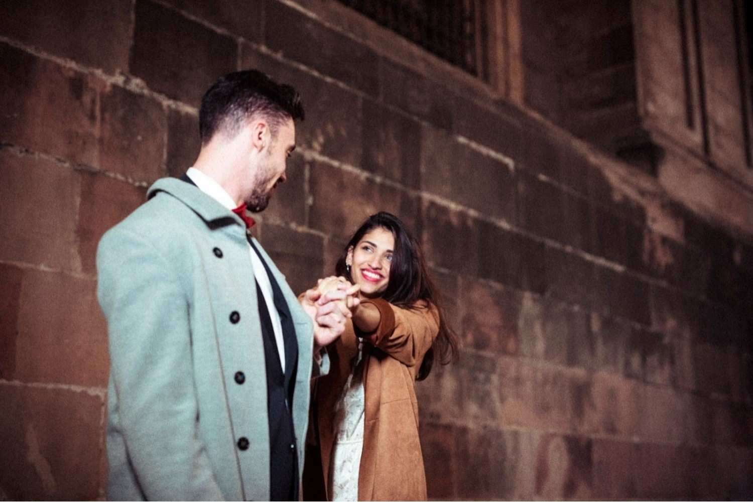 couple dancing in a street